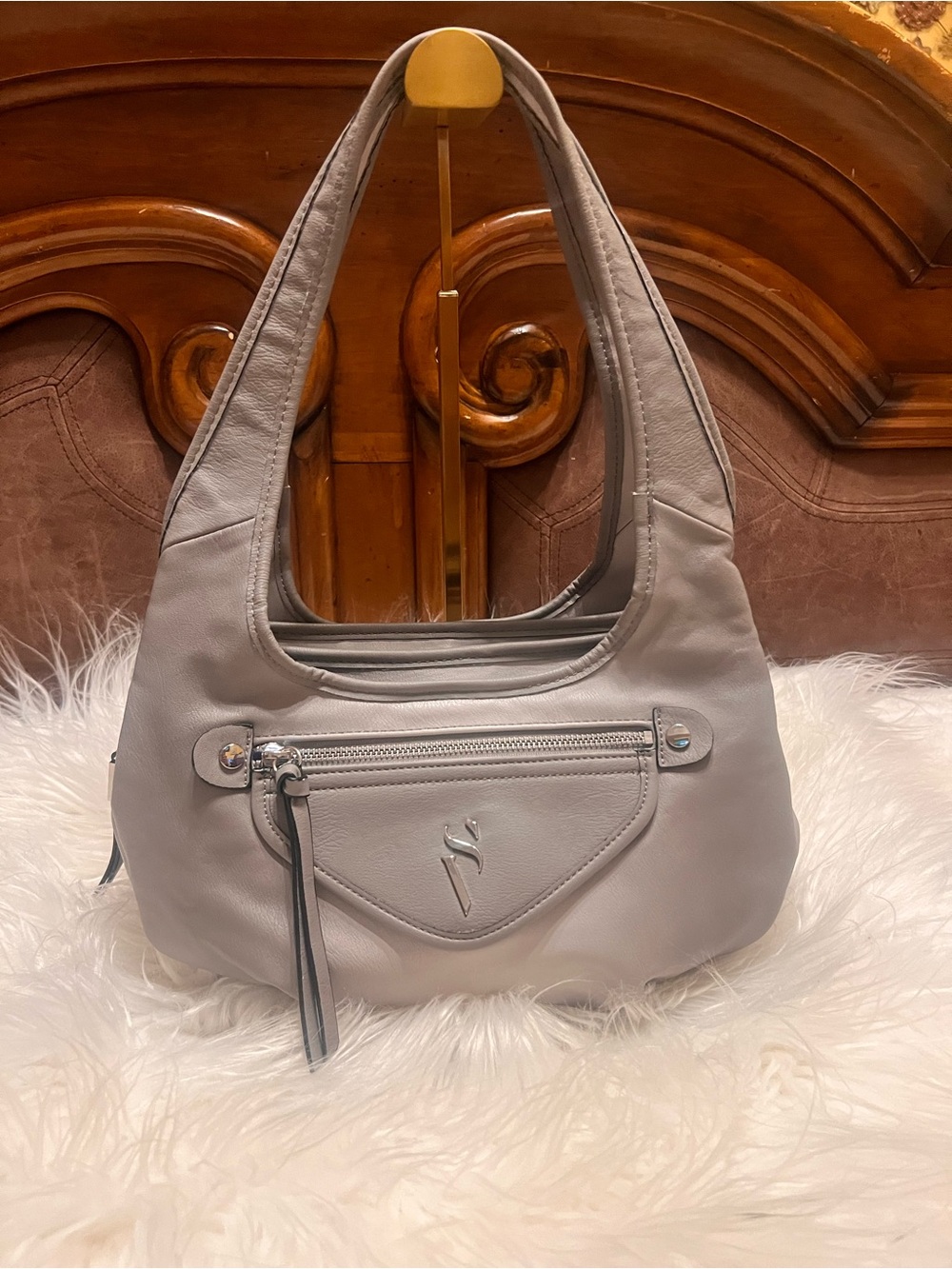 Simply Vera Vera Wang NWOT gray  shoulder bag - Picture 4 of 17